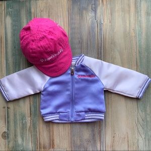 AMERICAN GIRL Doll Innerstar University Varsity Letterman Jacket AG Baseball Cap